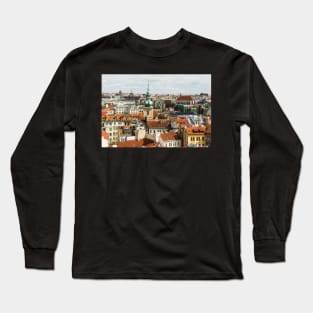 Prague Roof Tops City Scape Long Sleeve T-Shirt